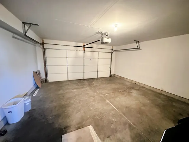 a view of a garage