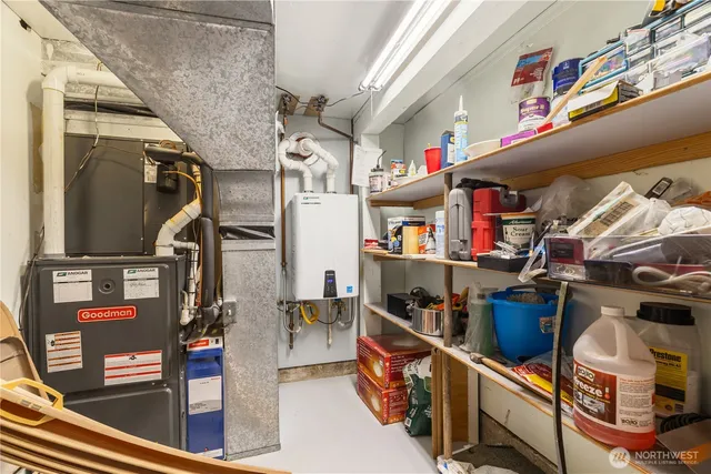 a room with storage and utility