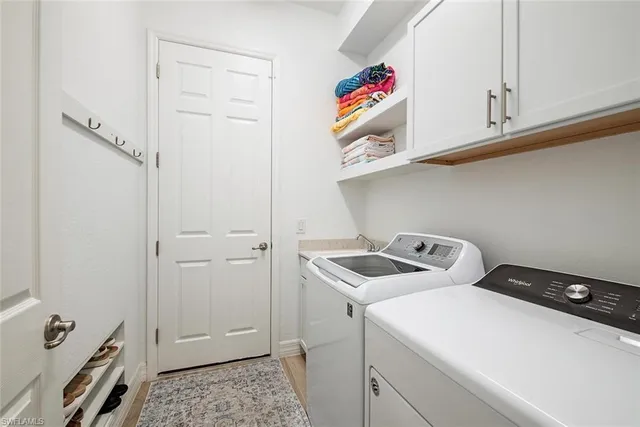 a room with storage and utility