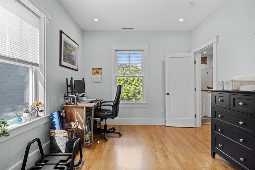 11 Ashland Street, Unit 2 Boston, MA 02122 - Photo 18 of 34 a view of workspace with wooden floor windows