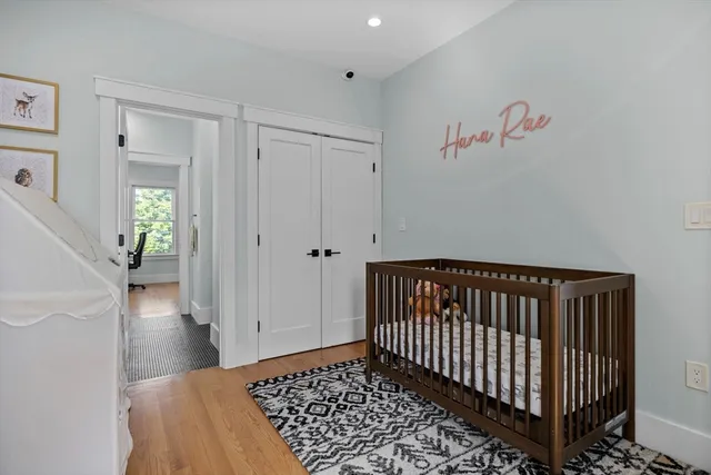 a view of a bathroom from the hallway