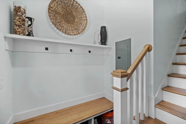 a view of a sink and cabinets
