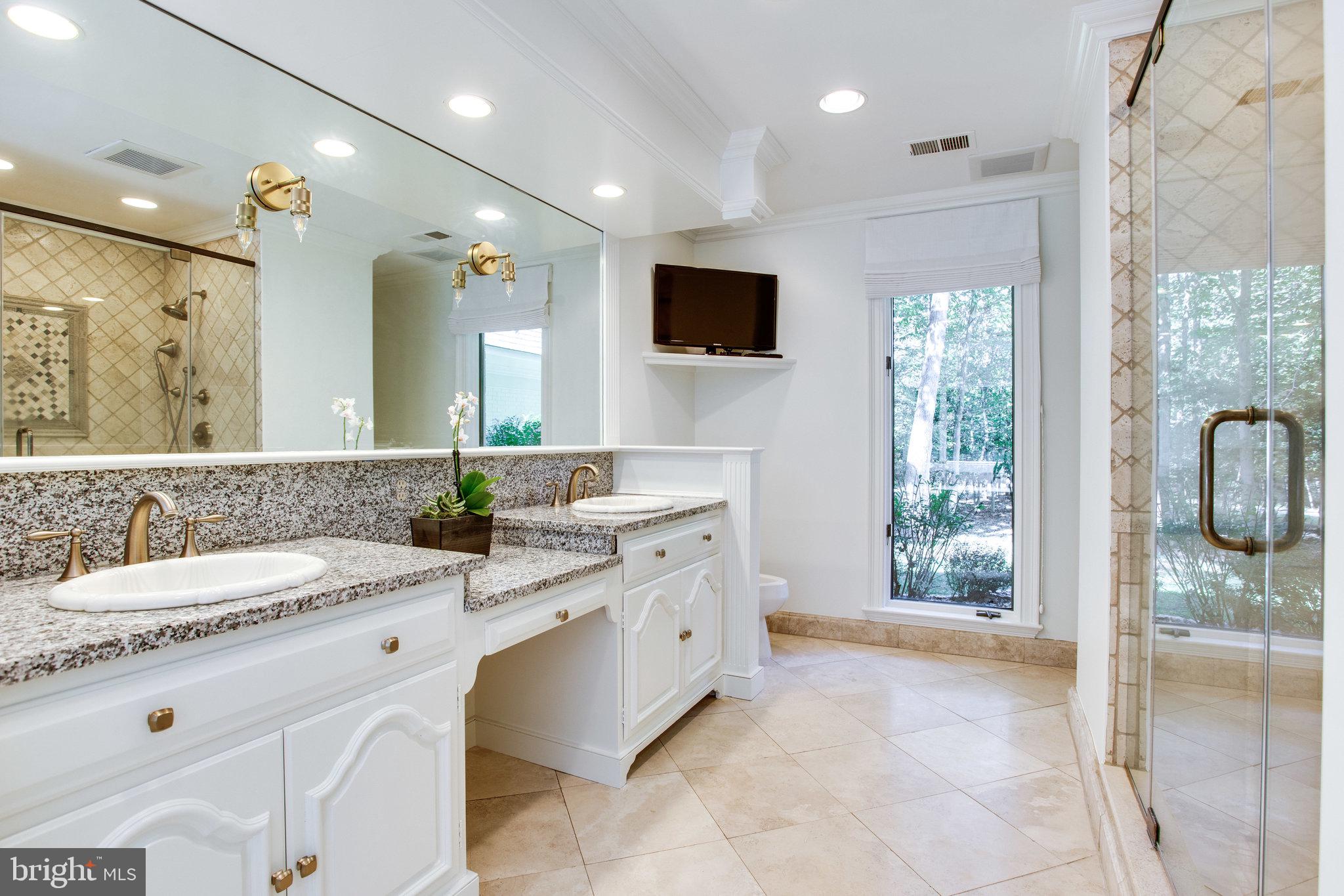 137 Yarnick Road Great Falls, VA 22066 - Photo 20 of 61 Double Vanities and Make-up Desk area