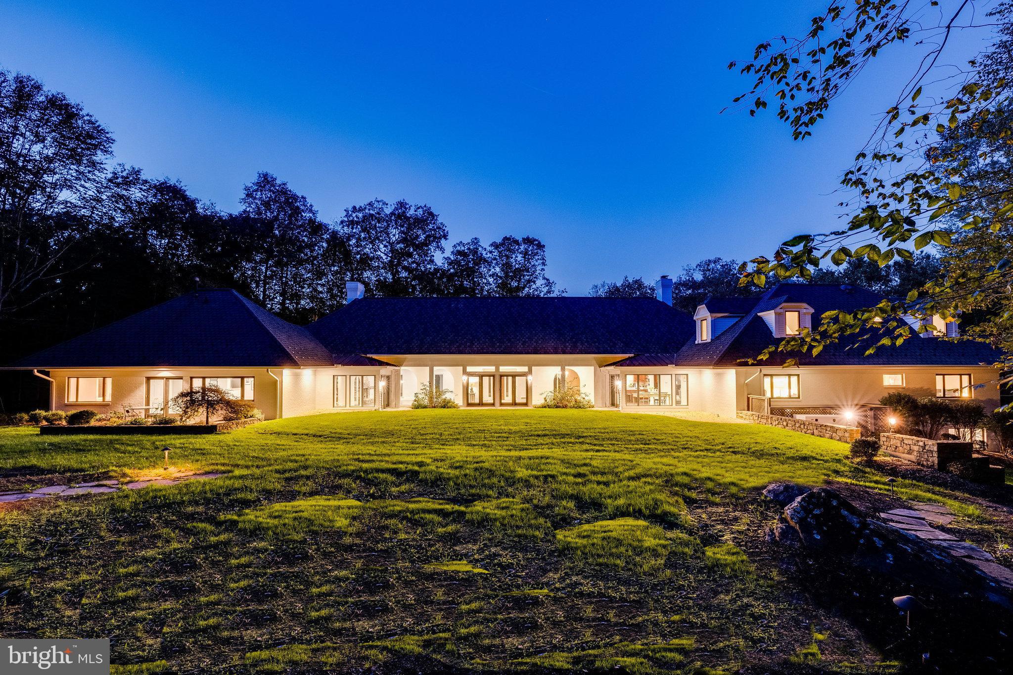 137 Yarnick Road Great Falls, VA 22066 - Photo 3 of 61 Rear elevation at night