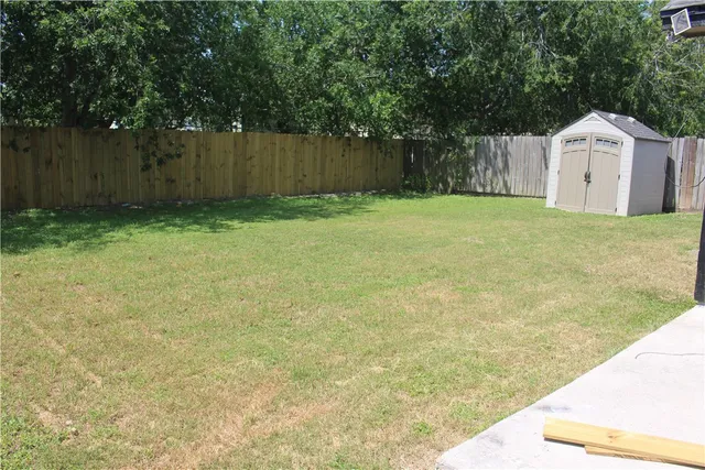 a backyard of a house