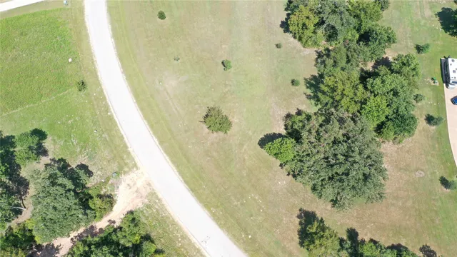 a view of a field with trees