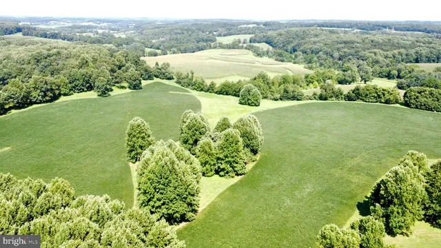 a view of a lake with a yard