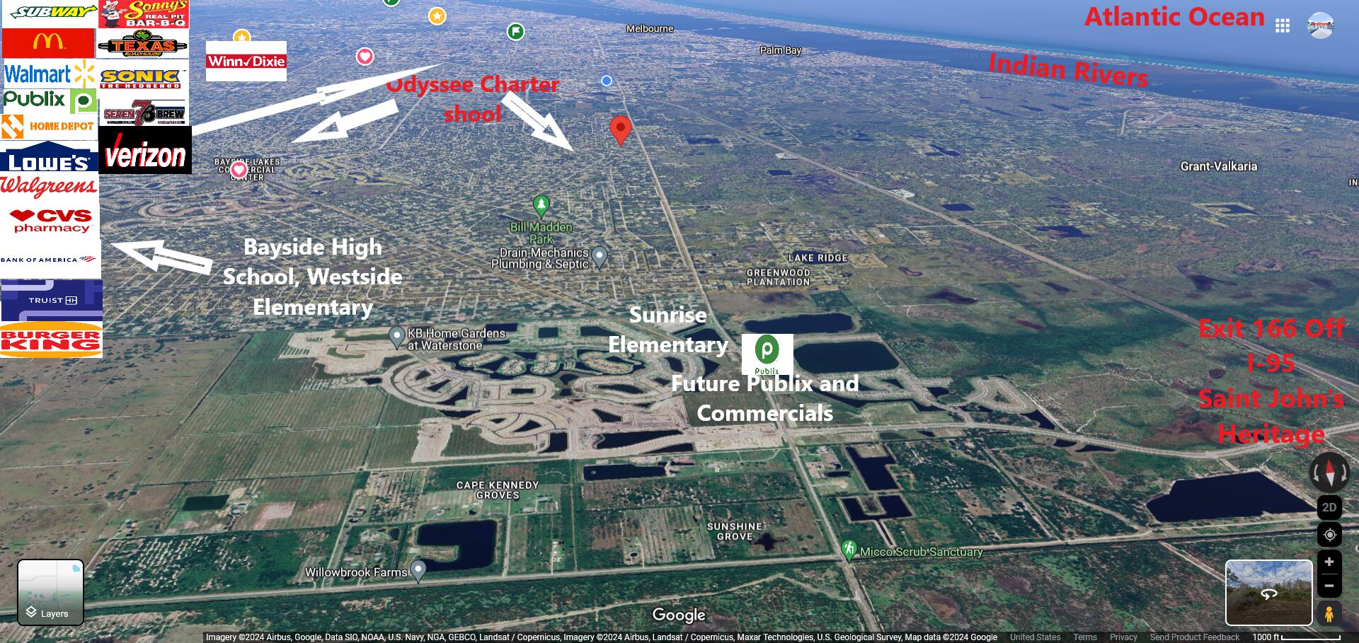 599 Degroodt Road Southwest Palm Bay, FL 32908 - Photo 2 of 4 a aerial view of a house with a yard