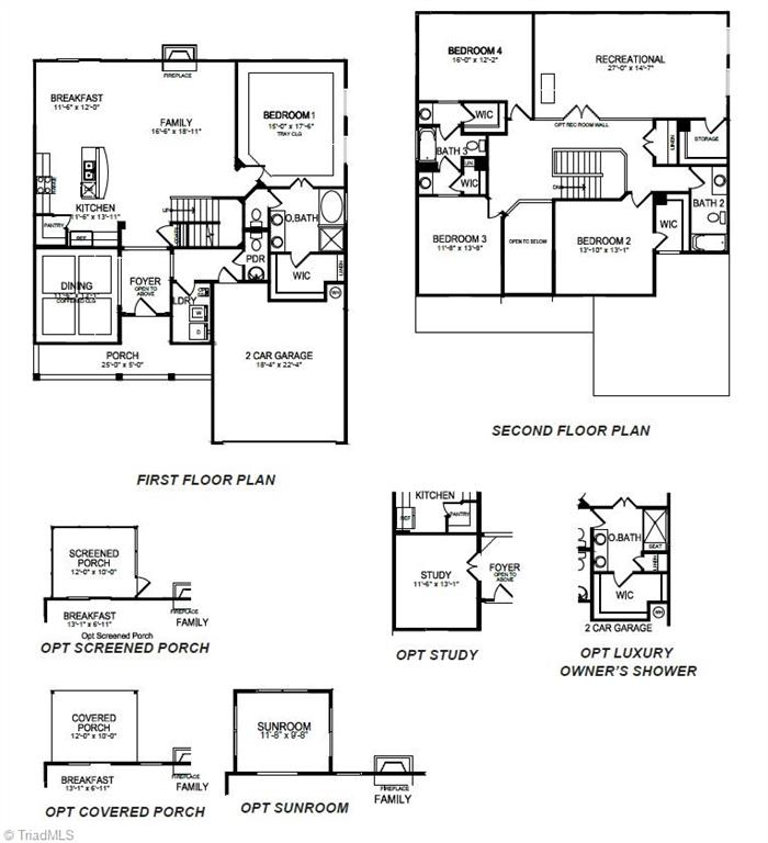 7105 Conrad Farm Road Pfafftown, NC 27040 - Photo 24 of 24 FLOOR PLAN LAYOUT