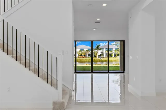 a view of an entryway with stairs