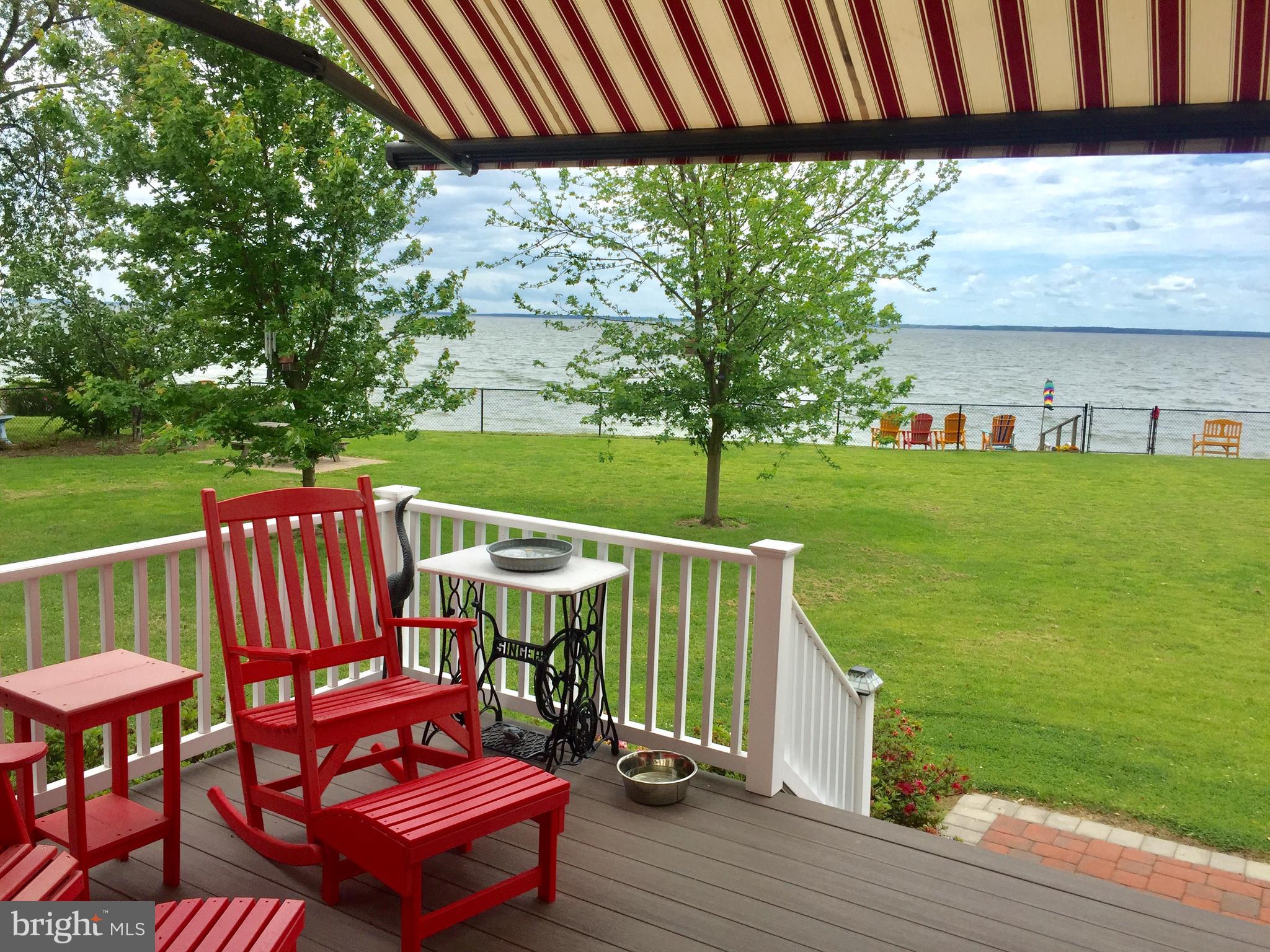 17191 Piney Point Road Piney Point, MD 20674 - Photo 42 of 45 water side deck has automatic awning