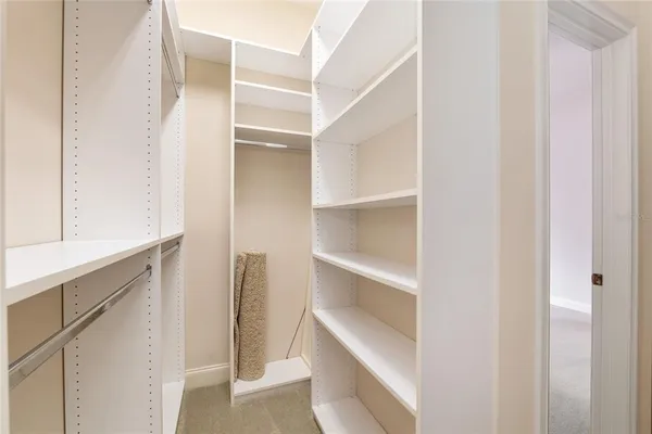 a view of a walk in closet