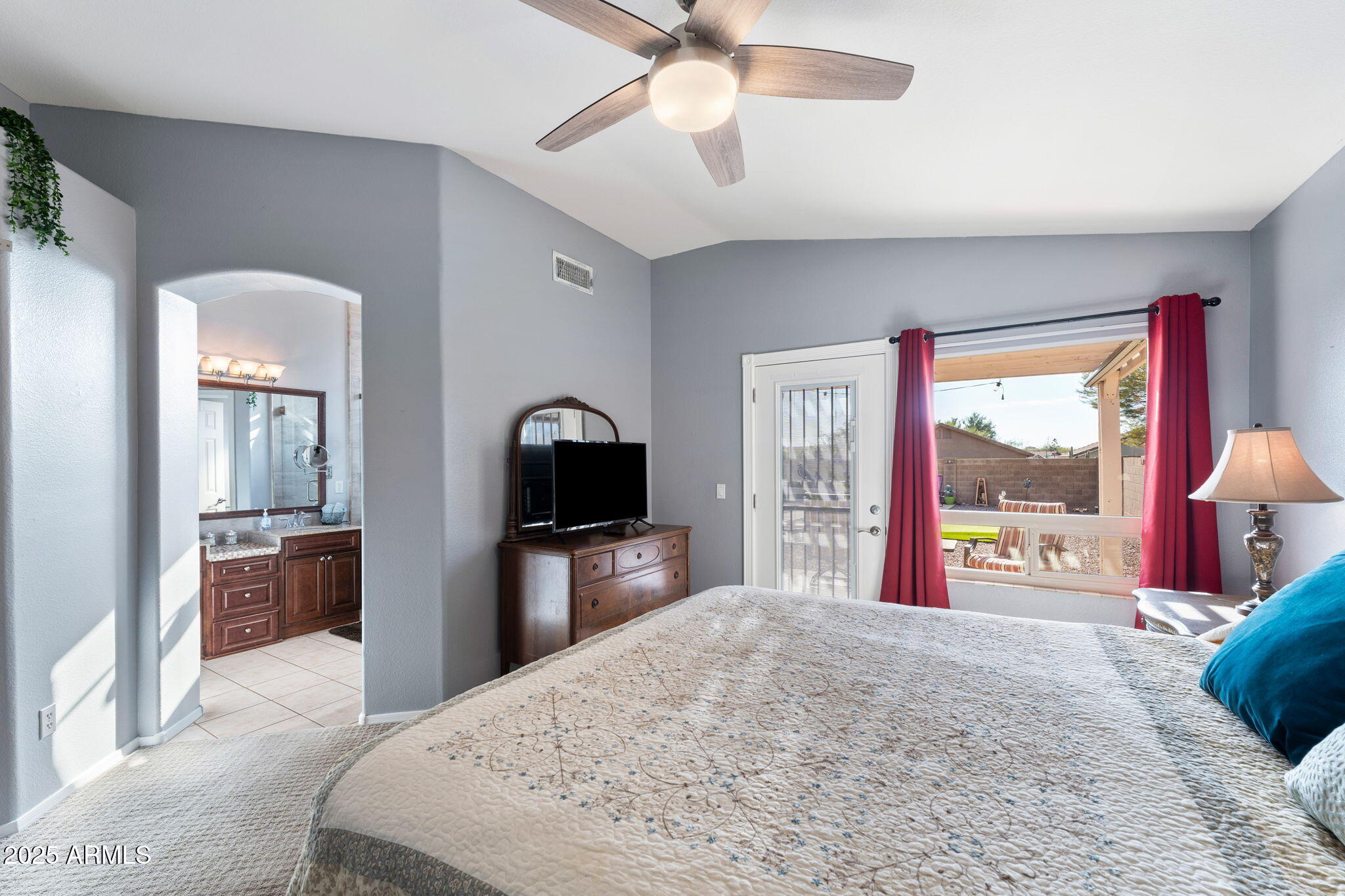 10363 East Rising Sun Place Gold Canyon, AZ 85118 - Photo 19 of 23 a bedroom with a bed and a large window with the outer view