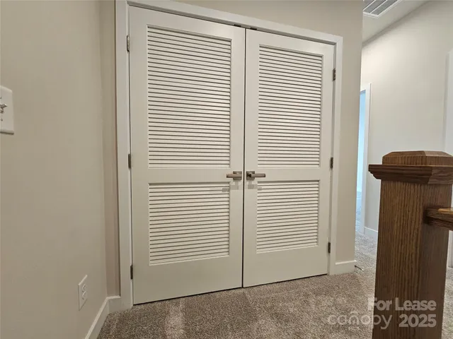 an entryway with a door