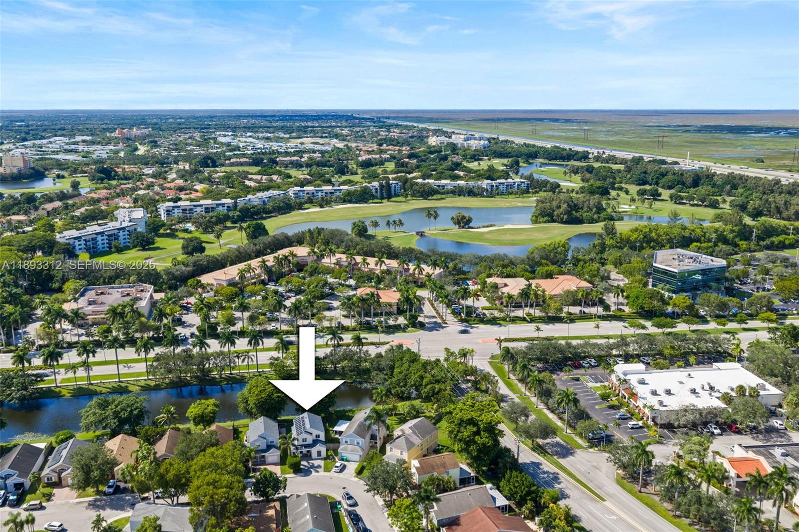 139 Southwest 159th Way Sunrise, FL 33326 - Photo 36 of 40 an aerial view of residential building and lake