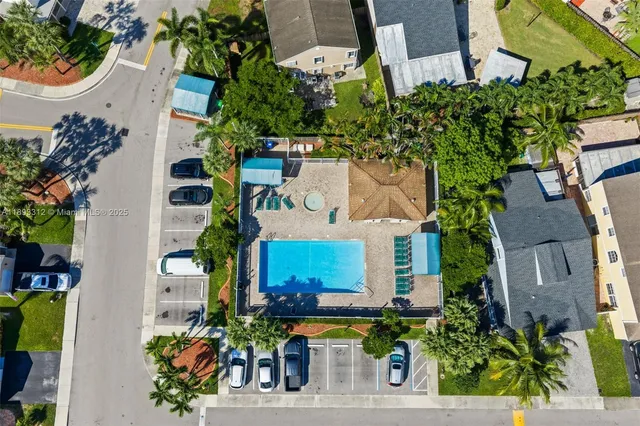 an aerial view of multiple house