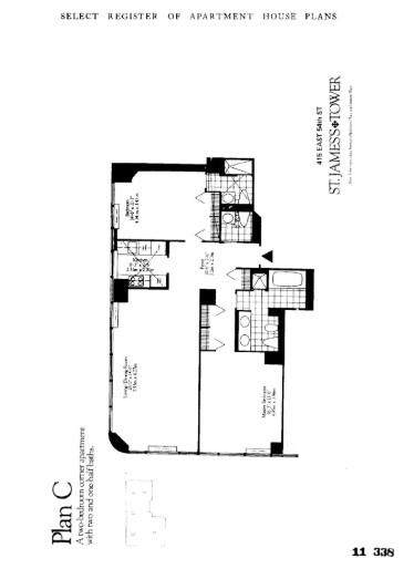 415 East 54th Street, Unit 25GG Manhattan, NY 10022 - Photo 24 of 30 a picture of floor plan