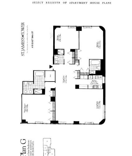 415 East 54th Street, Unit 25GG Manhattan, NY 10022 - Photo 25 of 30 a picture of a floor plan
