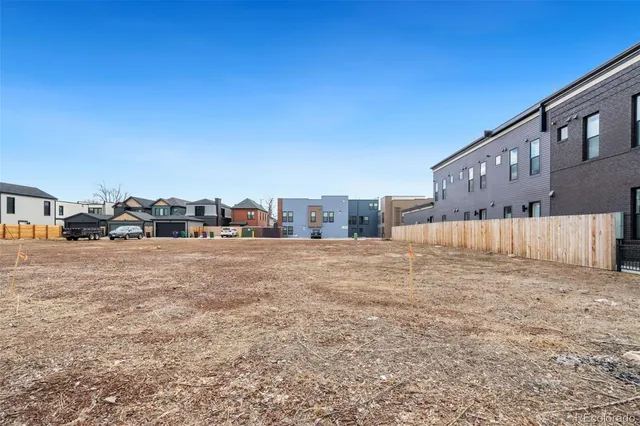 a city view with tall buildings