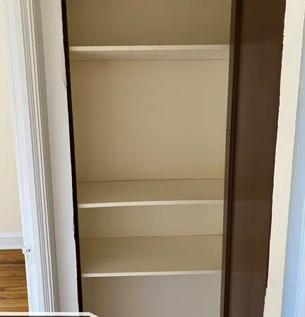a close view of closet