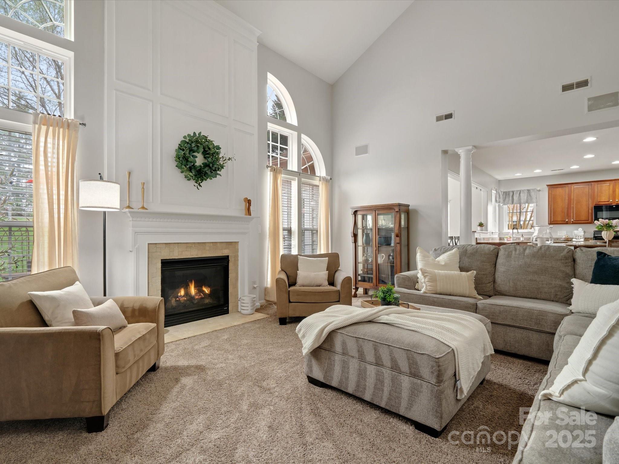 809 Circle Trace Road Monroe, NC 28110 - Photo 13 of 47 a living room with furniture and a fireplace