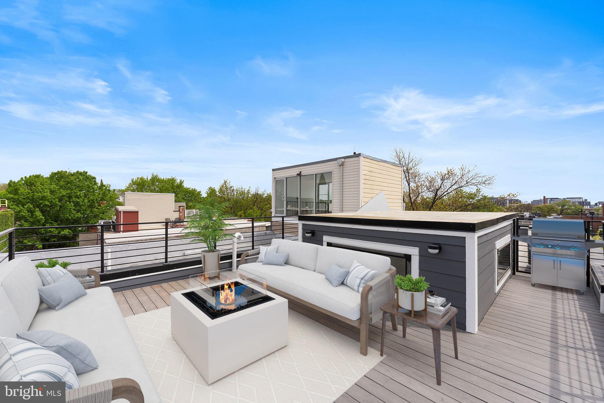 1414 5th Street Northwest, Unit B Washington, DC 20001 - Photo 60 of 71 Spacious Outdoor Living/Dining w/City Vista