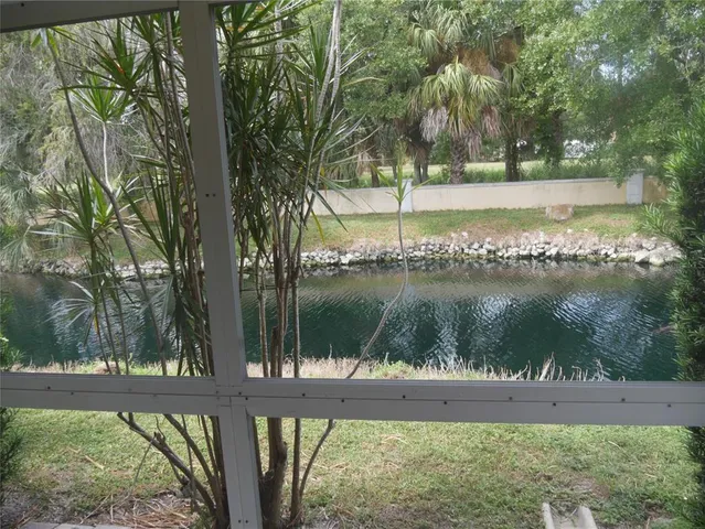 a view of lake from a balcony