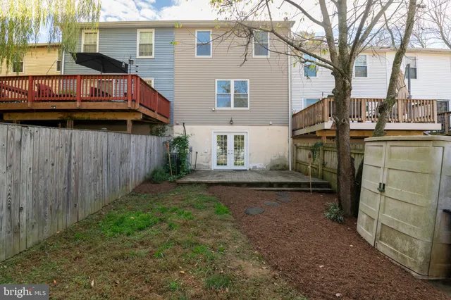 a backyard of a house