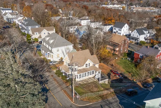 an aerial view of multiple house