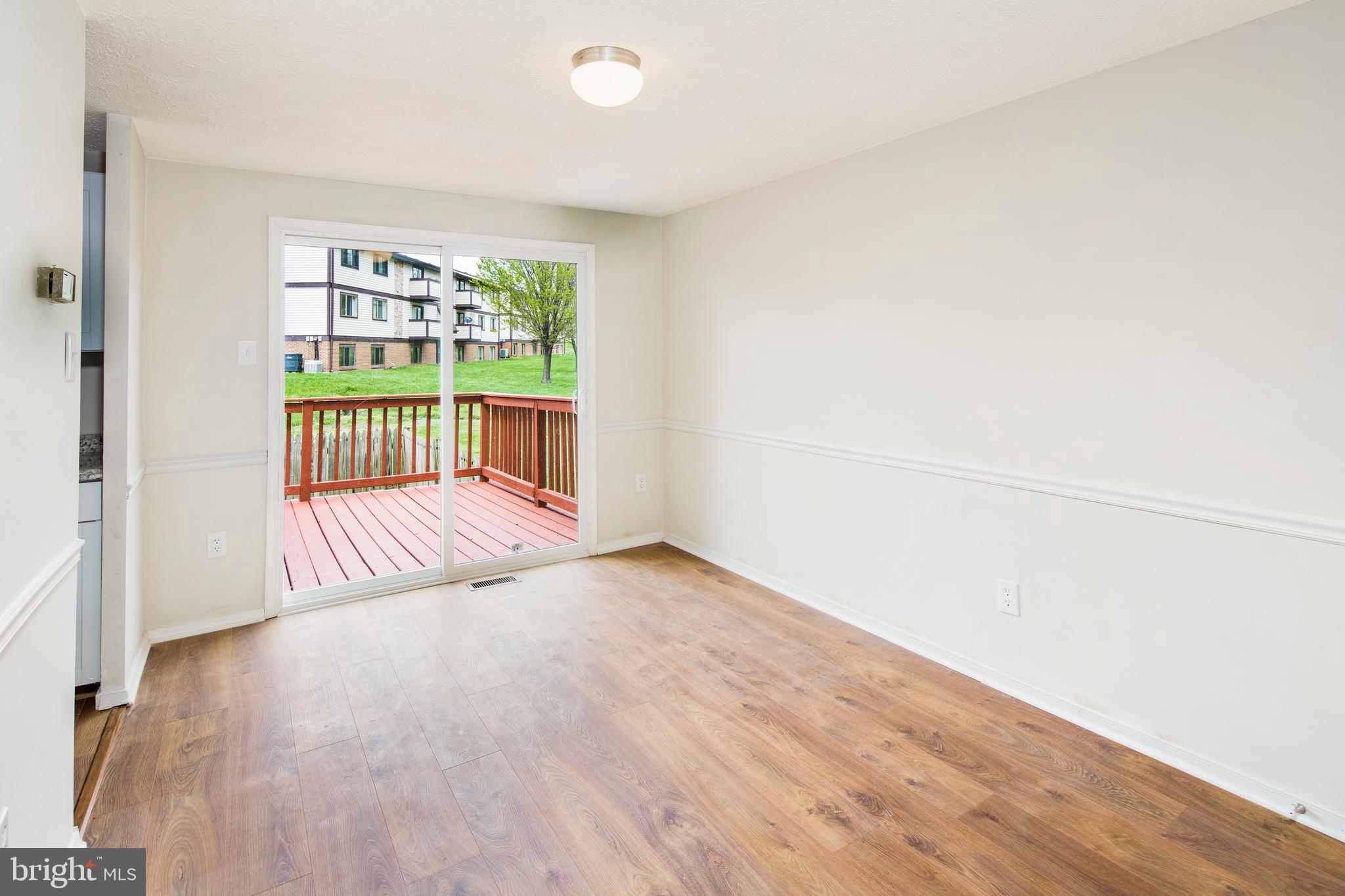 Dining area features easy access to deck!