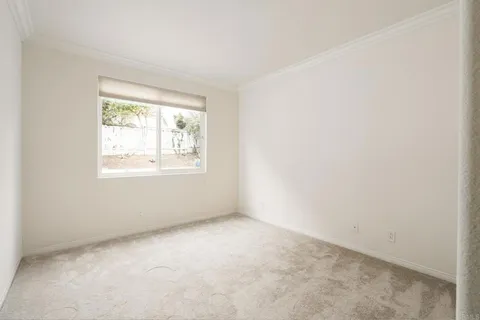 an empty room with a window