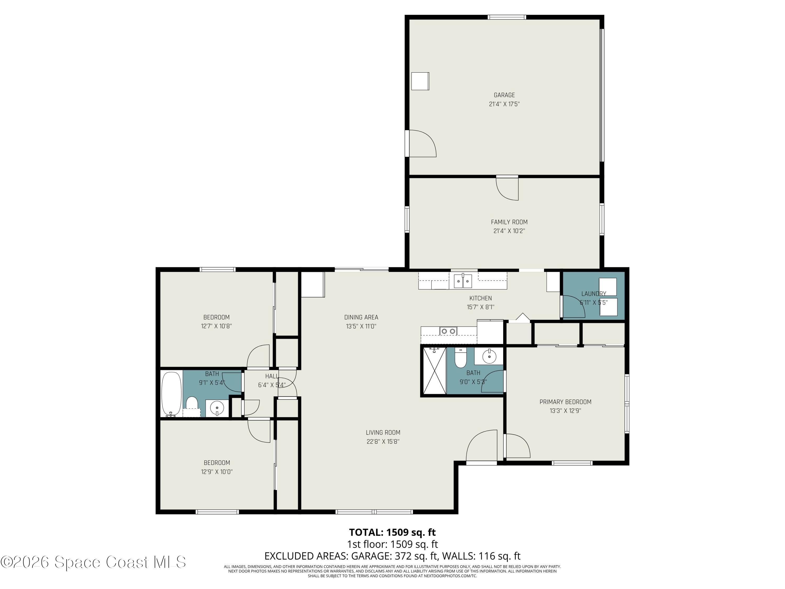 955 Bayberry Lane Rockledge, FL 32955 - Photo 22 of 23 1st_floor_955_bayberry_lane_rockledge_wi