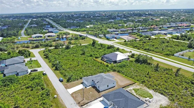 an aerial view of a city