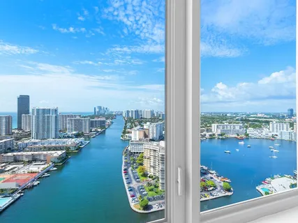 an aerial view of a city