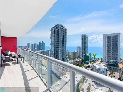 a view of city from a balcony