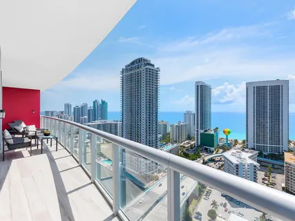 a view of balcony with city view