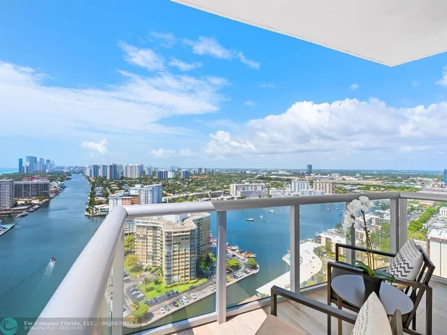 a view of a city from a terrace