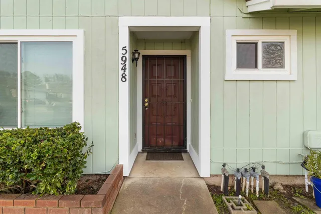 a view of front door of house