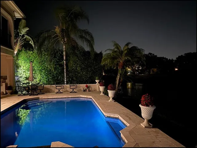 a view of a lake with outdoor space