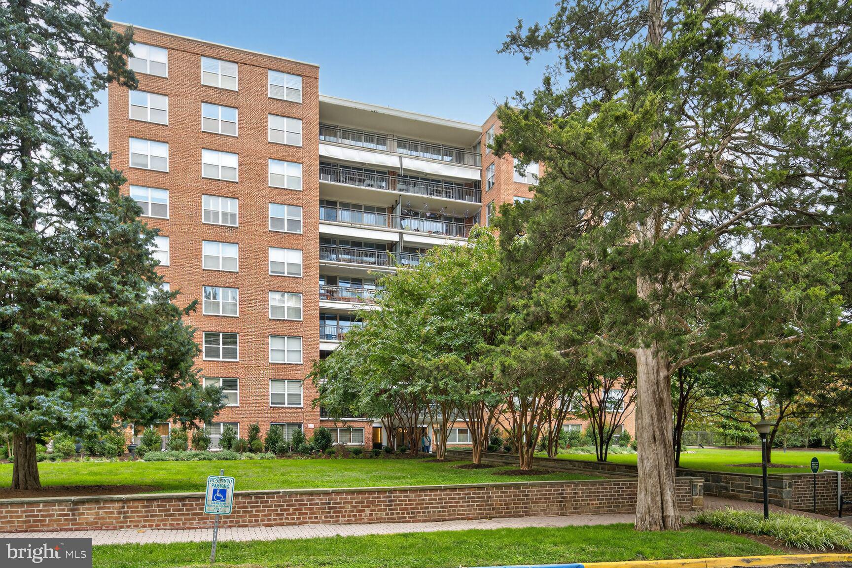 a building view with a garden