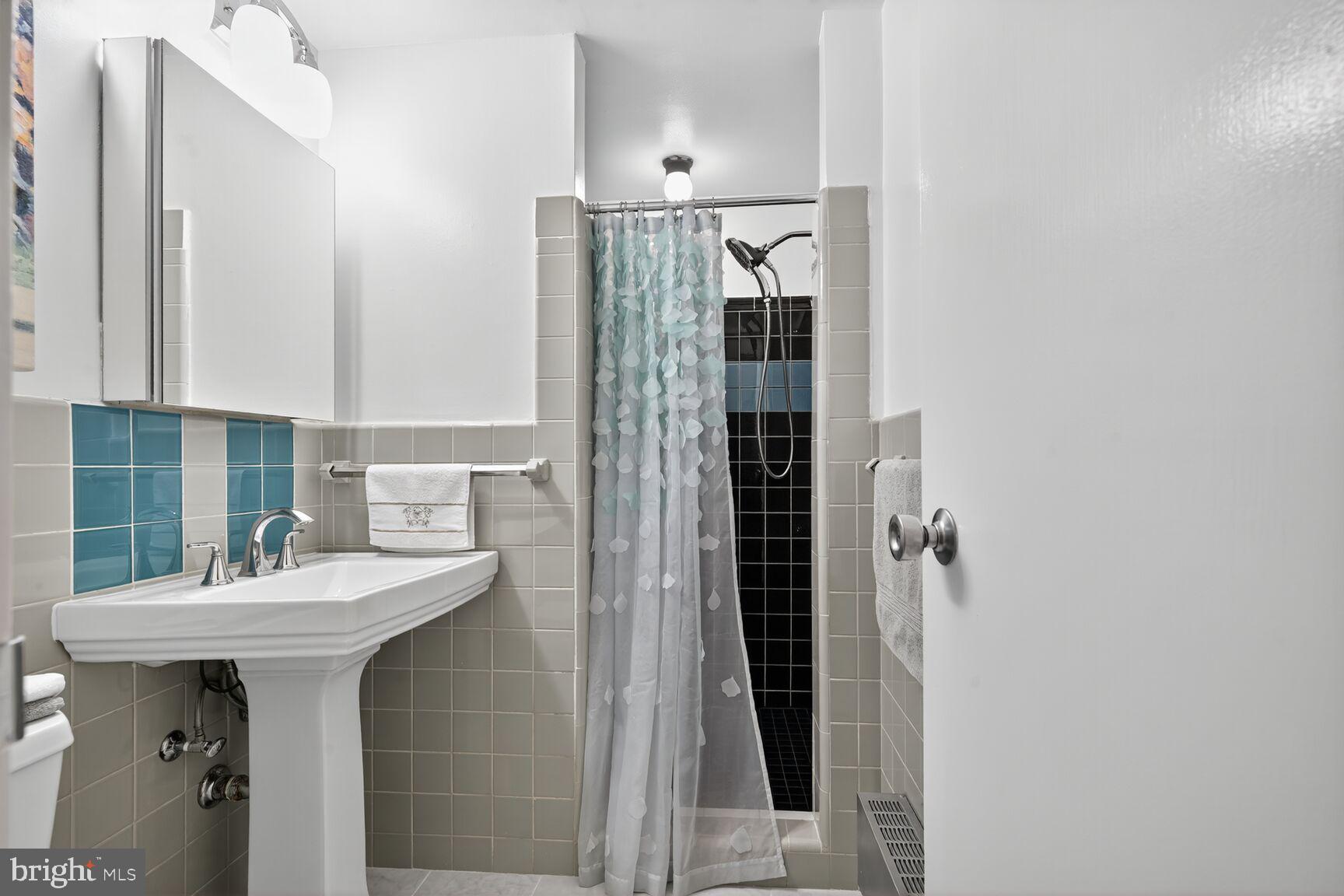 3900 Watson Place Northwest, Unit B1G Washington, DC 20016 - Photo 13 of 16 a bathroom with a sink and mirror