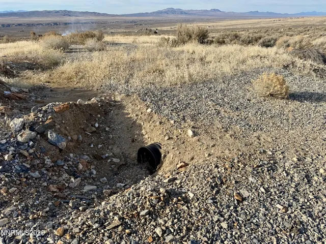 a view of water from a yard