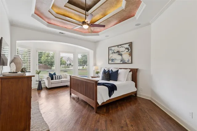 a bed room with a bed and a couch