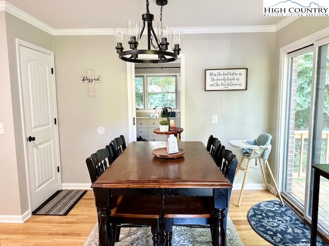 1661 Bare Creek Road Jefferson, NC 28640 - Photo 11 of 20 a view of a dining room with furniture window and wooden floor
