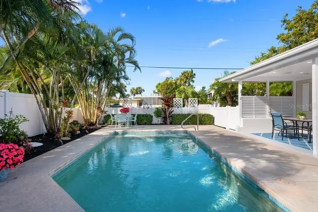 a view of a porch with a backyard