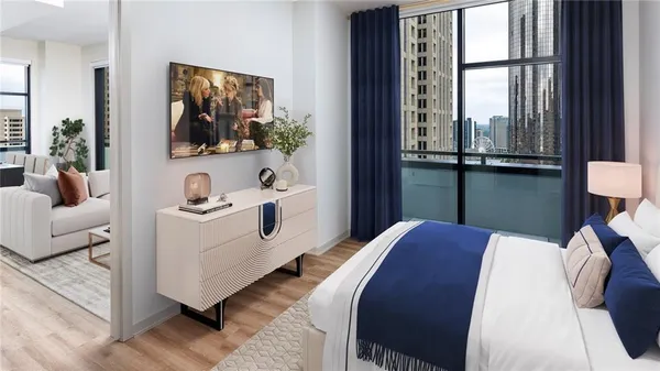 $2,714 | 161 Peachtree Center Avenue Northeast, Unit 2X2, Atlanta, GA 30303