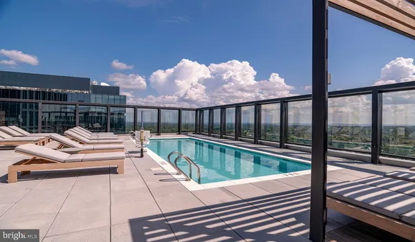 a view of a terrace with sitting area