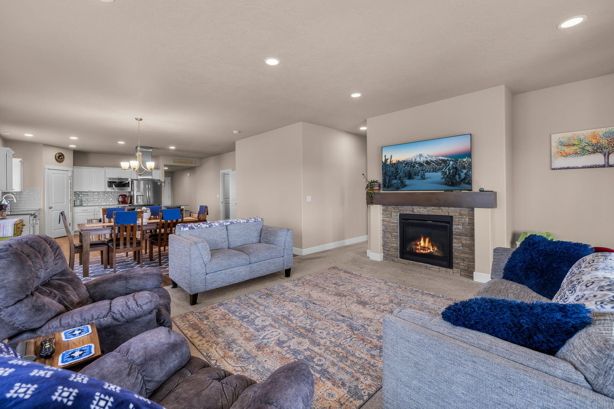 1132 Northwest Golf Course Drive Madras, OR 97741 - Photo 12 of 36 a living room with furniture and a fireplace