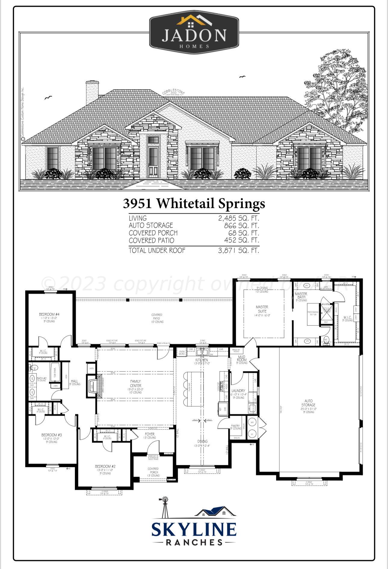 3951 Whitetail Springs Road Amarillo, TX 79119 - Photo 46 of 46 Floor Plan