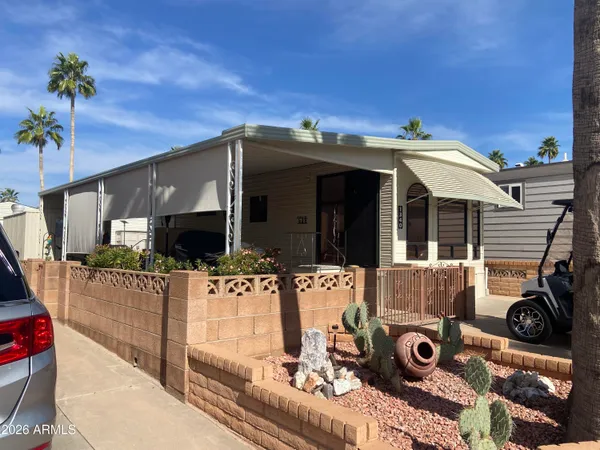 a view of a house with a patio